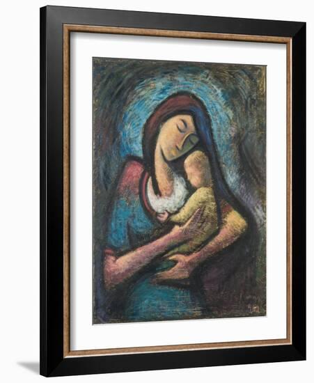 Mother with Child, 1962-Emil Parrag-Framed Giclee Print