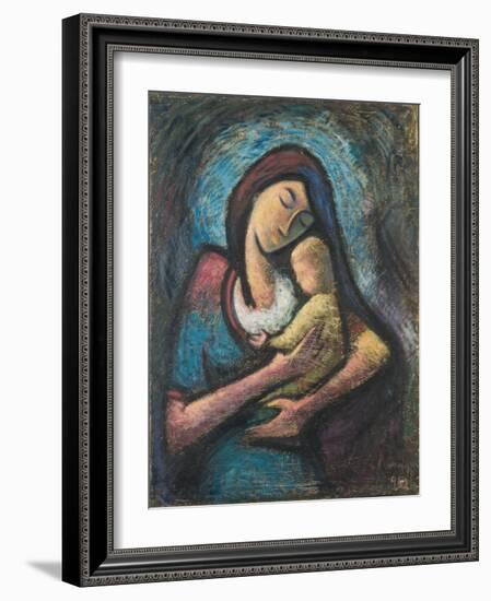 Mother with Child, 1962-Emil Parrag-Framed Giclee Print