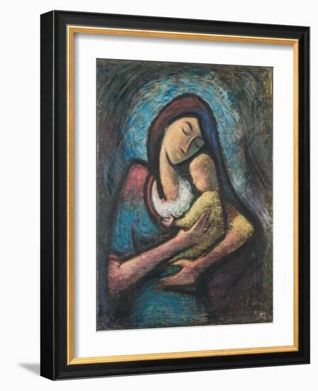 Mother with Child, 1962-Emil Parrag-Framed Giclee Print