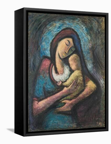 Mother with Child, 1962-Emil Parrag-Framed Premier Image Canvas