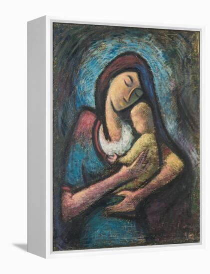 Mother with Child, 1962-Emil Parrag-Framed Premier Image Canvas