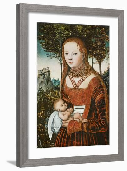 Mother with Child, C. 1525-Lucas Cranach the Elder-Framed Giclee Print