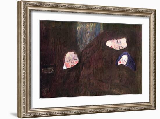 Mother with Children-Gustav Klimt-Framed Art Print