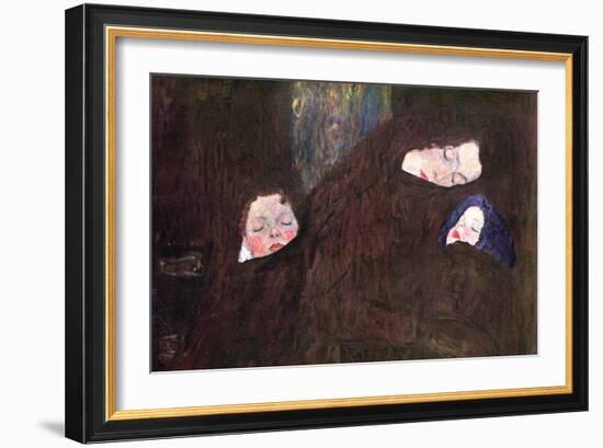 Mother with Children-Gustav Klimt-Framed Art Print