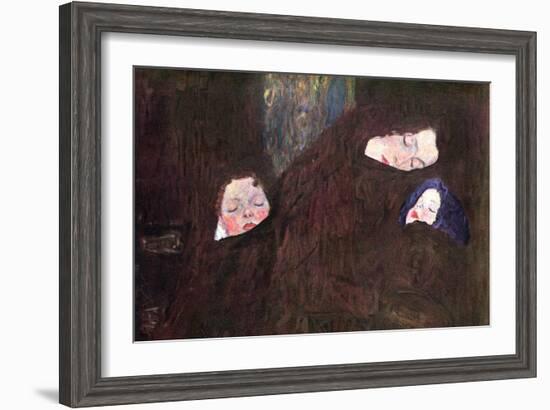 Mother with Children-Gustav Klimt-Framed Art Print