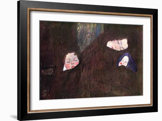 Mother with Children-Gustav Klimt-Framed Art Print