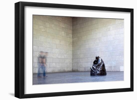 Mother with Her Dead Son, Statue by Käthe Kollwitz, Neue Wache, Berlin, Germany-Felipe Rodriguez-Framed Photographic Print