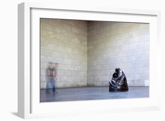 Mother with Her Dead Son, Statue by Käthe Kollwitz, Neue Wache, Berlin, Germany-Felipe Rodriguez-Framed Photographic Print