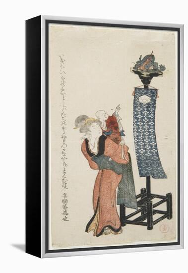 Mother with Pointing Baby, Late 18th-Early 19th Century-Kubo Shunman-Framed Premier Image Canvas