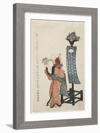 Mother with Pointing Baby, Late 18th-Early 19th Century-Kubo Shunman-Framed Giclee Print