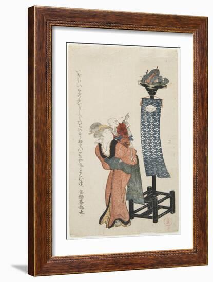 Mother with Pointing Baby, Late 18th-Early 19th Century-Kubo Shunman-Framed Giclee Print