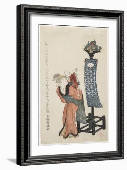 Mother with Pointing Baby, Late 18th-Early 19th Century-Kubo Shunman-Framed Giclee Print