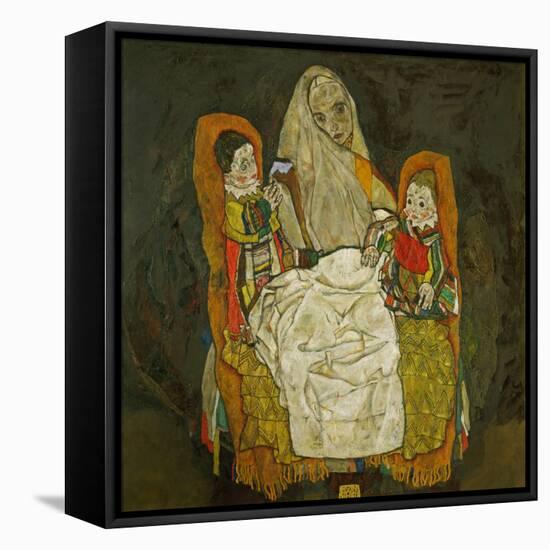 Mother with Two Children, 1915-Egon Schiele-Framed Premier Image Canvas