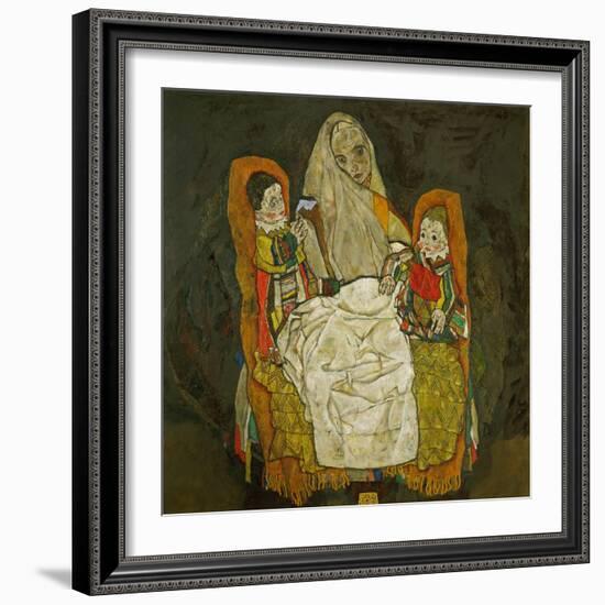 Mother with Two Children, 1915-Egon Schiele-Framed Giclee Print