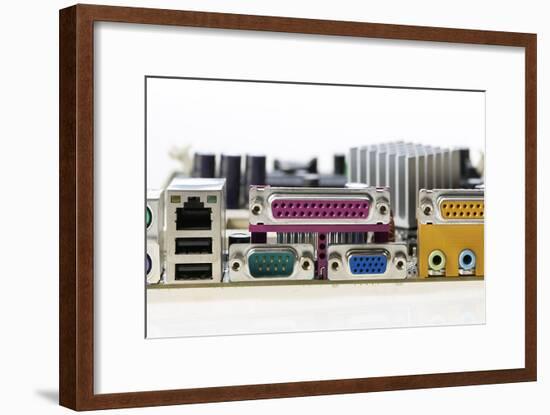 Motherboard Connectors-Colin Cuthbert-Framed Photographic Print