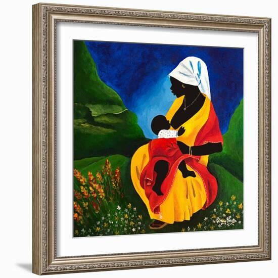 Motherhood, 2019 (Acrylic on Wood)-Patricia Brintle-Framed Giclee Print