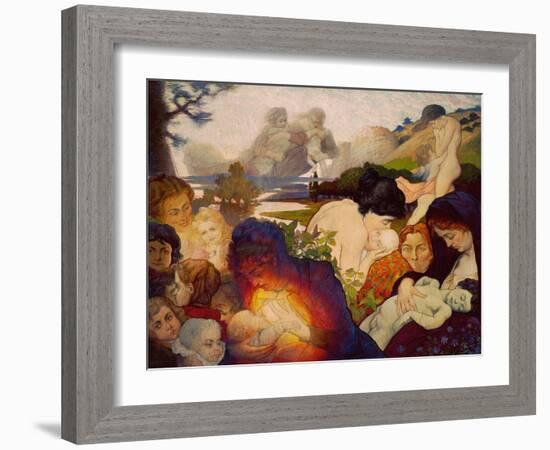 Motherhood. Oil on canvas.-Charles Maurin-Framed Giclee Print