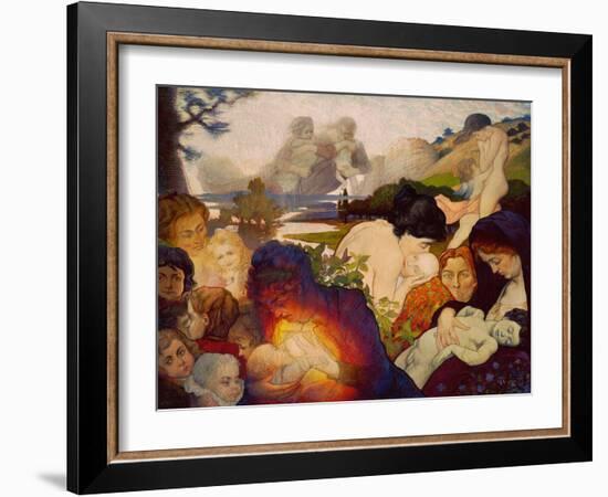 Motherhood. Oil on canvas.-Charles Maurin-Framed Giclee Print