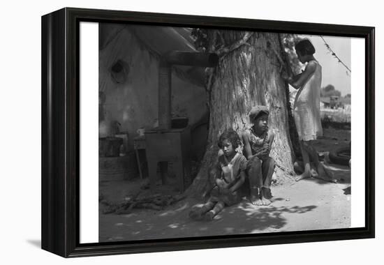 Motherless Migrant Children-Dorothea Lange-Framed Stretched Canvas