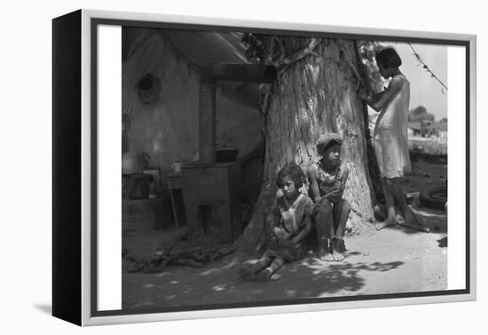 Motherless Migrant Children-Dorothea Lange-Framed Stretched Canvas