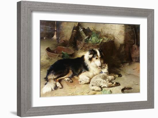 Motherless: the Shepherd's Pet, 1897-Walter Hunt-Framed Giclee Print