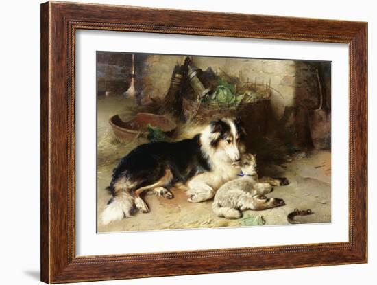 Motherless: the Shepherd's Pet, 1897-Walter Hunt-Framed Giclee Print