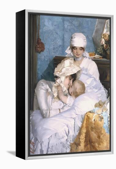 Motherly Love, 1883-Ferenc Innocent-Framed Premier Image Canvas