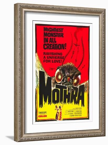 Mothra, poster art, 1961-null-Framed Premium Giclee Print