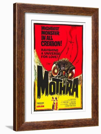 Mothra, poster art, 1961-null-Framed Premium Giclee Print