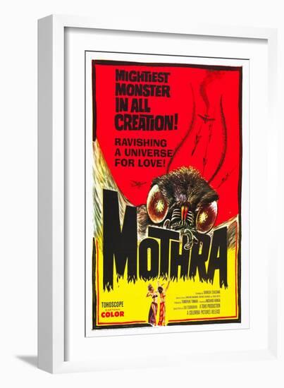 Mothra, poster art, 1961-null-Framed Premium Giclee Print