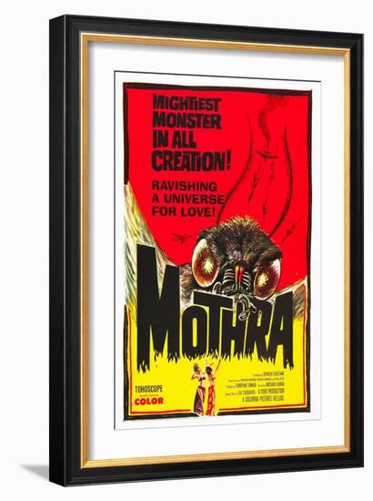 Mothra, poster art, 1961-null-Framed Premium Giclee Print