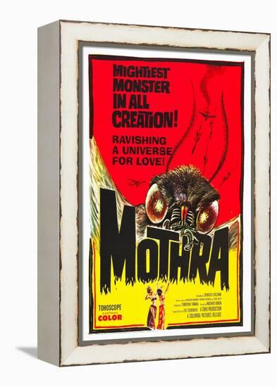 Mothra, poster art, 1961-null-Framed Stretched Canvas