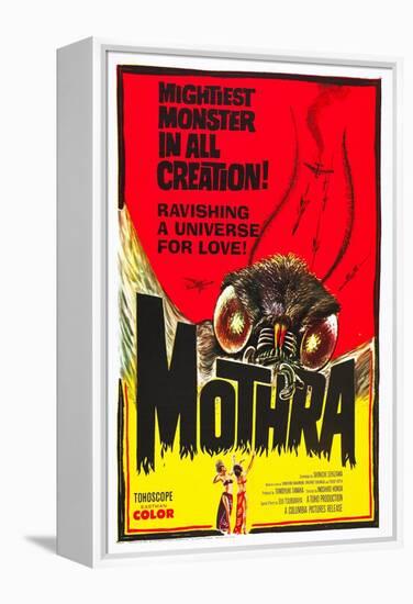 Mothra, poster art, 1961-null-Framed Stretched Canvas