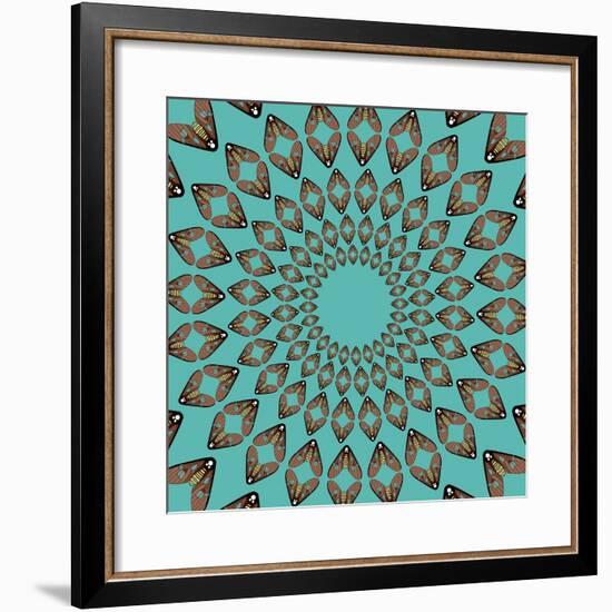 Moths Pachanga, Brown Moth-Belen Mena-Framed Giclee Print