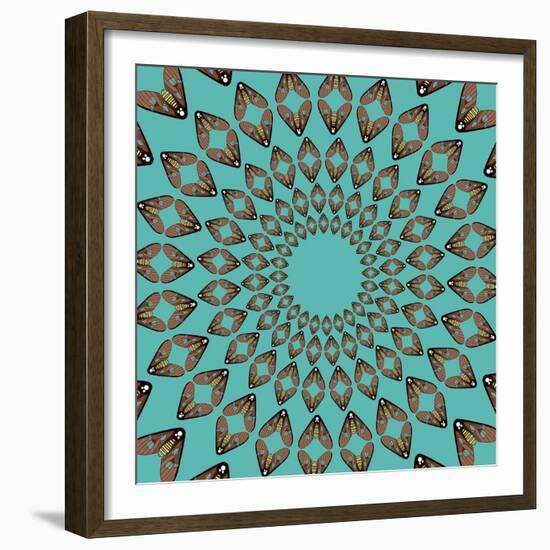 Moths Pachanga, Brown Moth-Belen Mena-Framed Giclee Print