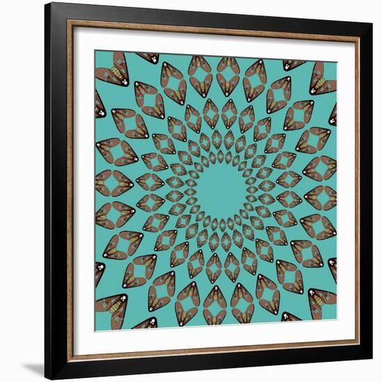 Moths Pachanga, Brown Moth-Belen Mena-Framed Giclee Print