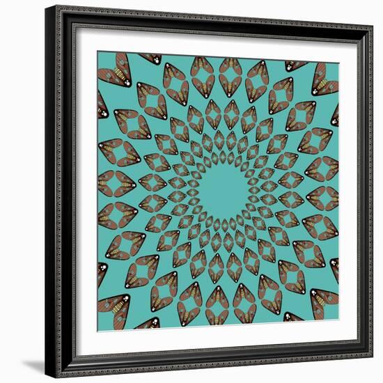 Moths Pachanga, Brown Moth-Belen Mena-Framed Giclee Print