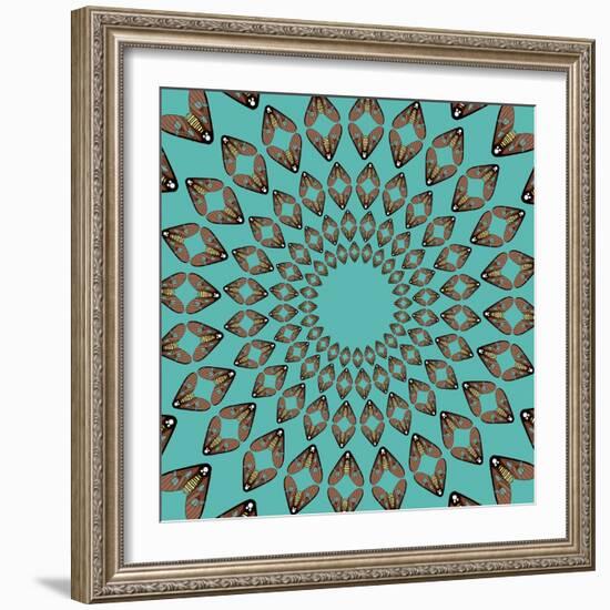 Moths Pachanga, Brown Moth-Belen Mena-Framed Giclee Print