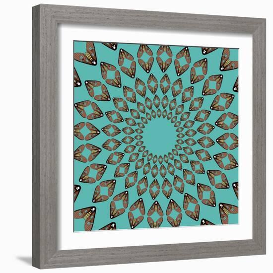 Moths Pachanga, Brown Moth-Belen Mena-Framed Giclee Print