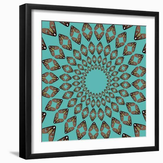 Moths Pachanga, Brown Moth-Belen Mena-Framed Giclee Print