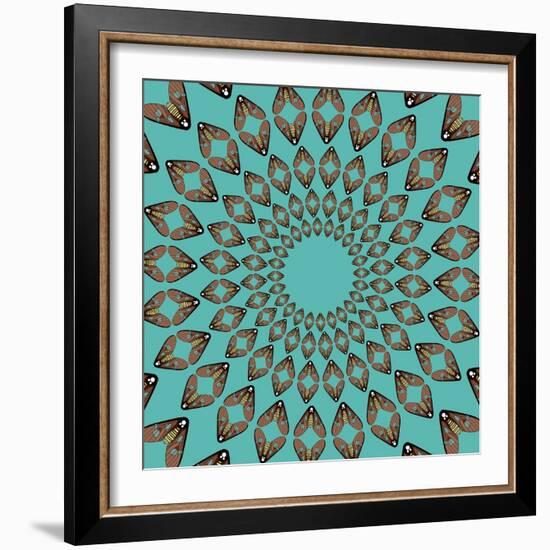 Moths Pachanga, Brown Moth-Belen Mena-Framed Giclee Print