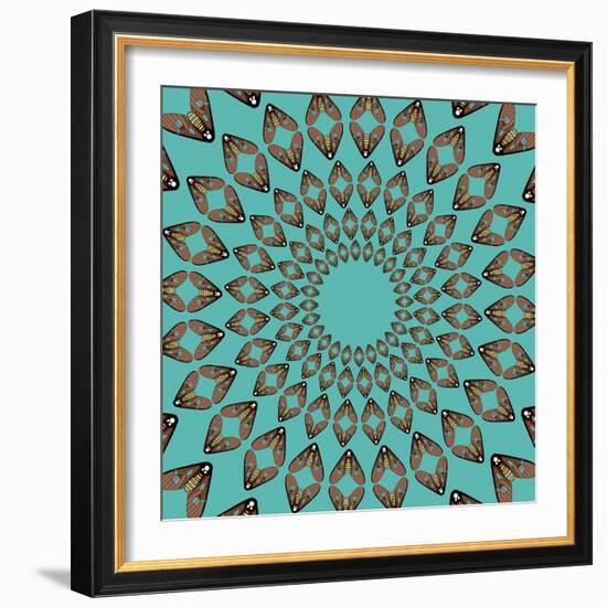 Moths Pachanga, Brown Moth-Belen Mena-Framed Giclee Print