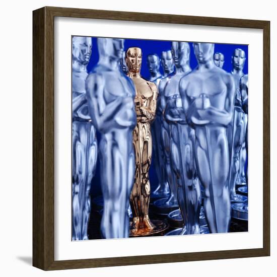 Motion Picture Academy, the Oscarsoscar Statuette at Academy Awards Theater, Hollywood-Bill Eppridge-Framed Photographic Print