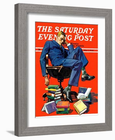 "Motivated to Sleep," Saturday Evening Post Cover, May 7, 1938-John E. Sheridan-Framed Giclee Print