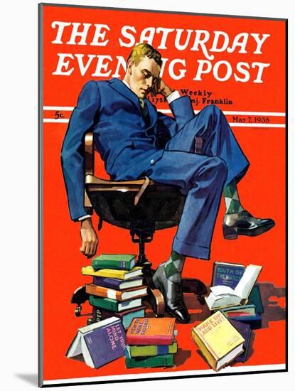 "Motivated to Sleep," Saturday Evening Post Cover, May 7, 1938-John E. Sheridan-Mounted Giclee Print