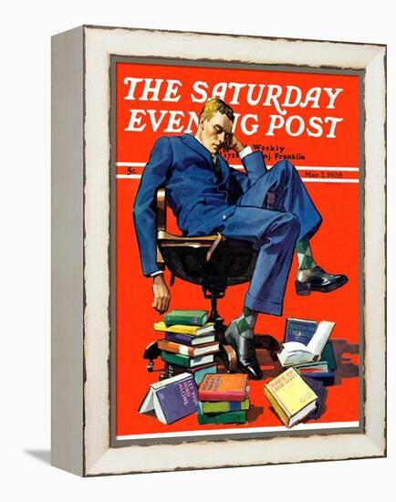 "Motivated to Sleep," Saturday Evening Post Cover, May 7, 1938-John E. Sheridan-Framed Premier Image Canvas