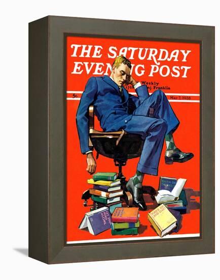 "Motivated to Sleep," Saturday Evening Post Cover, May 7, 1938-John E. Sheridan-Framed Premier Image Canvas