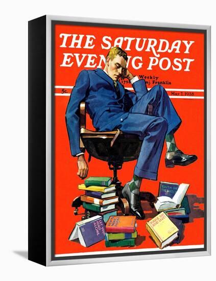 "Motivated to Sleep," Saturday Evening Post Cover, May 7, 1938-John E. Sheridan-Framed Premier Image Canvas