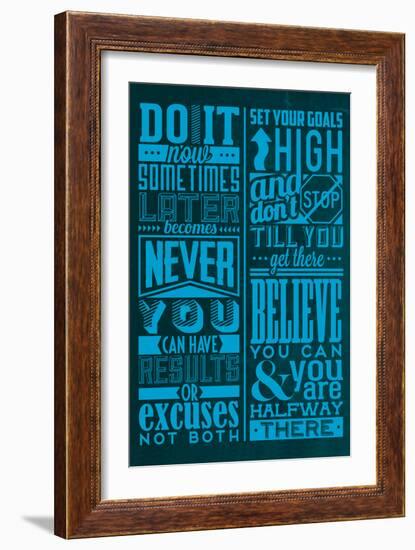 Motivation Set Blue-Lorand Okos-Framed Art Print