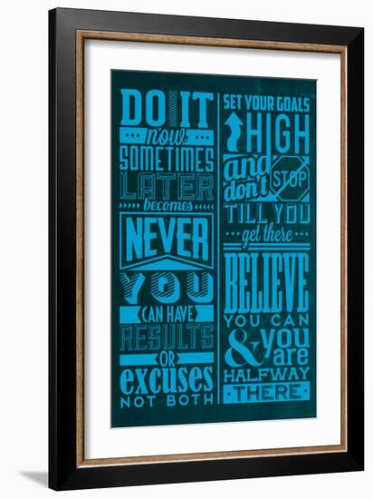 Motivation Set Blue-Lorand Okos-Framed Art Print